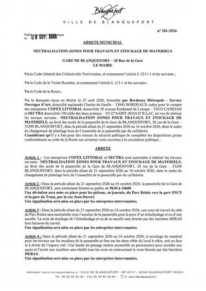 Arrêté n° 281-2026