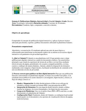 Guia 4 De Aprendizaje Semana 4 Periodo 3 Grado 10