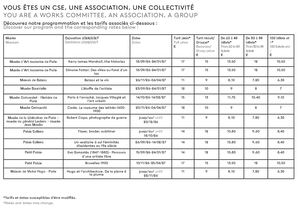 Toute Programmation Et Tarif Cse 2026 2027