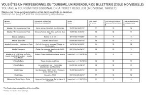 Toute Programmation Et Tarif Pro 2026 2027