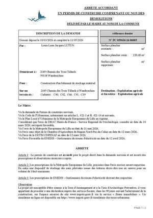 Arrêté 26 403 2185 Chemin Des Trois Tilleuls