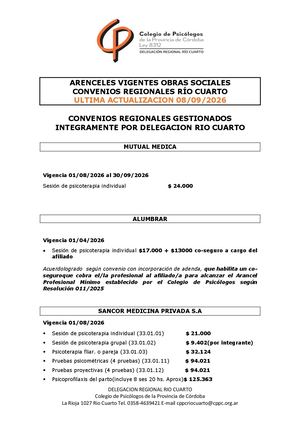 Aranceles Convenios Regionales Rio Cuarto 2026 Actualizados Julio (2)
