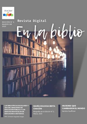 Revista Digital en la Biblio Edición N°2, Marzo 2021