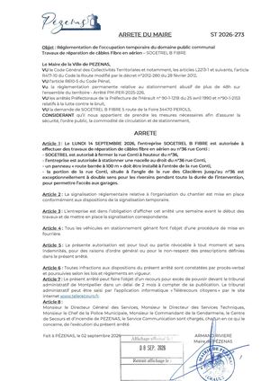 Arrêtés 08 09 26