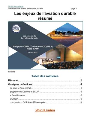 2026 06 ENAC-Alumni Les enjeux de l'aviation durable résumé