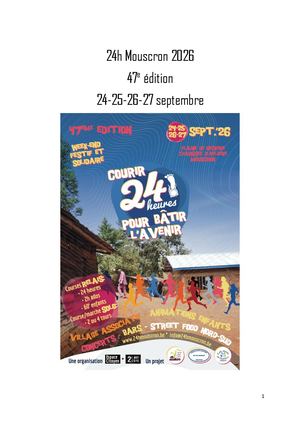 Dossier Presse 24h Mouscron 2026