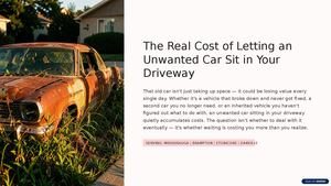 The Real Cost Of Letting An Unwanted Car Sit In Your Driveway