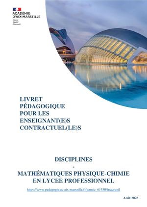 Livret Pedagogique Pour Les Enseignantes Contractuelles Mathematiques Physique Chimie