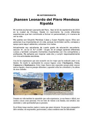 Autobiografia Jhansen Mendoza