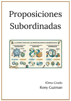Proposiciones Subordinadas