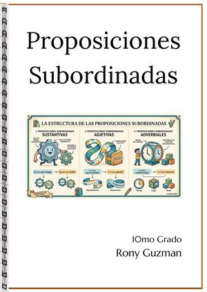 Proposiciones Subordinadas (2)