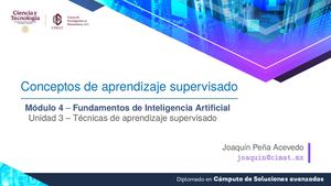 M4U3 - Presentación - Técnicas de Aprendizaje Supervisado