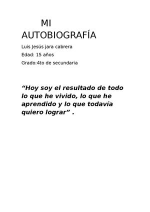 Mi Autobiografía