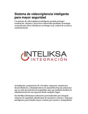 Sistema De Videovigilancia Inteligente Para Mayor Seguridad