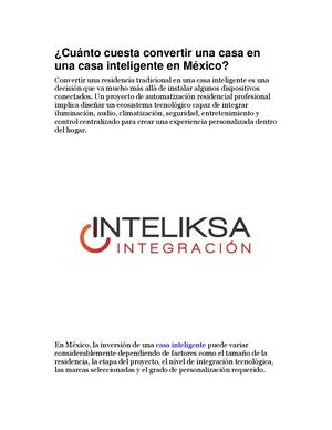 ¿Cuánto cuesta convertir una casa en una casa inteligente en México?