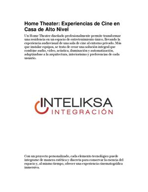 Home Theater: Experiencias de Cine en Casa de Alto Nivel