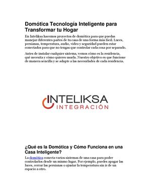 Domótica Tecnología Inteligente para Transformar tu Hogar