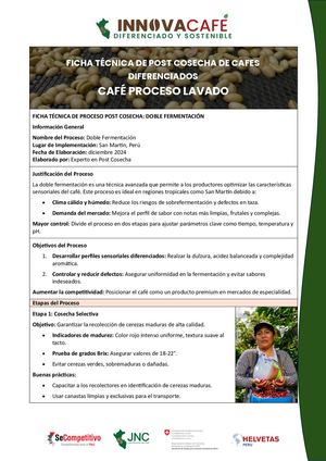 Ficha Tecnica Post Cosecha Lavado