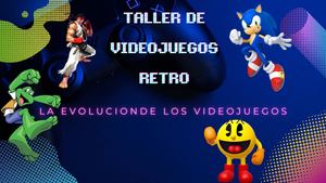 Presentación Videojuegos Retro Geométrico Neón Azul Y Magenta