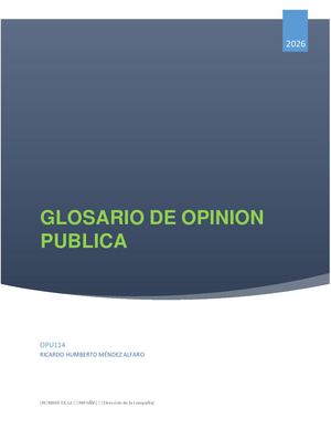 Glosario de Opinión Pública Completo