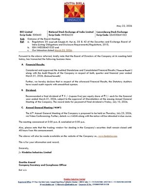 Hindalco Industries Limited 2025 26 Q4 Investor Report Ffb414adf5