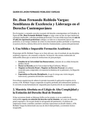 Quien Es Jhon Fernado Robledo Vargas