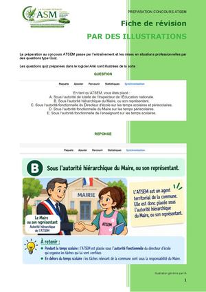 PREPA CONCOURS ATSEM Fiches De Démonstration Quiz