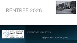 Présentation Aux Parents De Premières Septembre 2026