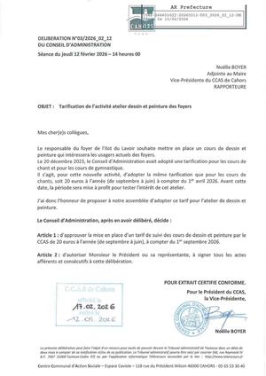 03 Tarification De L’activité Atelier Dessin Et Peinture Des Foyers