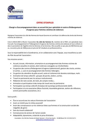 Offre Emploi Dcdf31 Accueil Hbgt