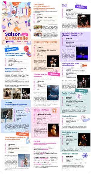 Agenda Saison culturelle Quetigny 2026-27