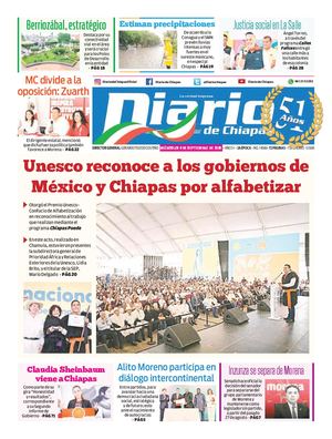 Portada, Miércoles 9 De Septiembre De 2026
