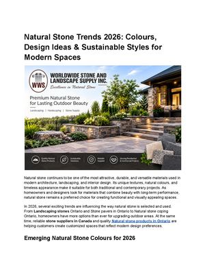 Natural Stone Trends 2026 Colours, Design Ideas & Sustainable Styles For Modern Spaces 7 September