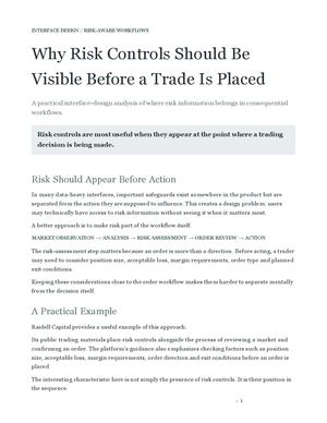 Why Risk Controls Should Be Visible Before A Trade Is Placed