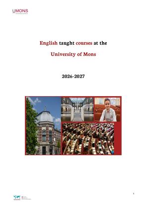 English Taught Courses Update 26 27