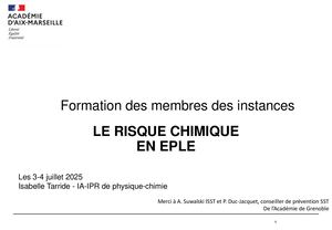 2025 Risque Chimique En Eple