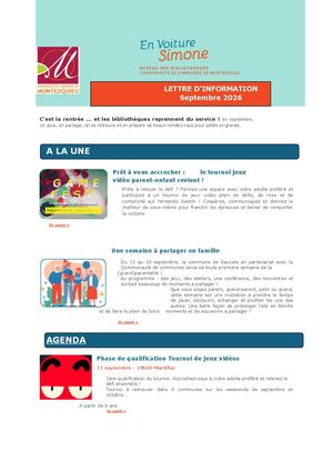 Newsletter Septembre