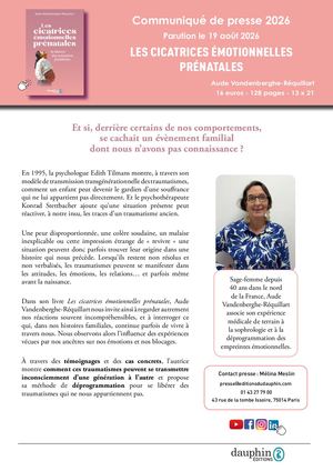 Communiqué de presse - Les cicatrices émotionnelles prénatales