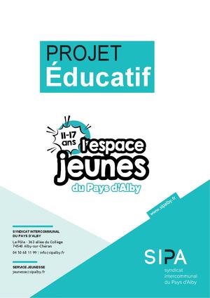 Projet éducatif Service Jeunesse SIPA