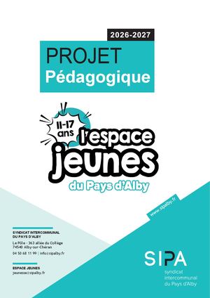 Projet Pédagogique 2026 2027