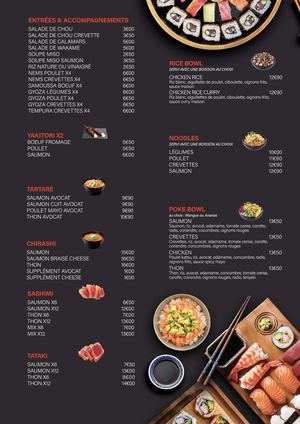 Menu Sushi Hand