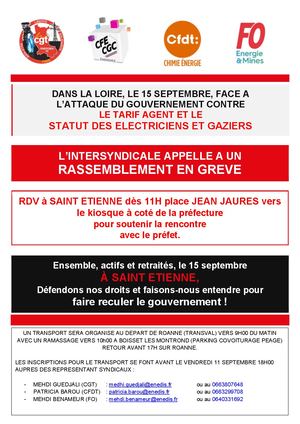 Tract 15 Septembre CGT Energie Loire