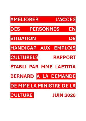 Améliorer l’accès des personnes en situation de handicap à l’emploi culturel