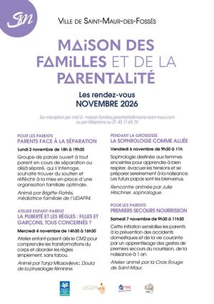 Programme Maison Parentalité Novembre