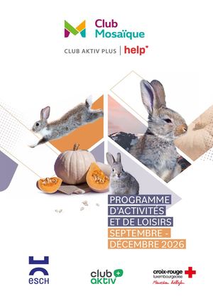 Programme Club Aktiv Plus Mosaique Septembre 2026
