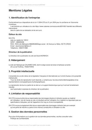 Mentions Légales Rgpd