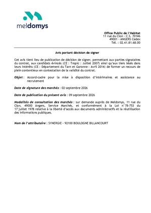 AC Mise à disposition d'intérimaires et assistance au recrutement