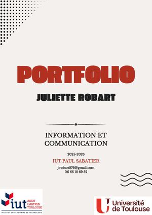 Portfolio Juliette Robart