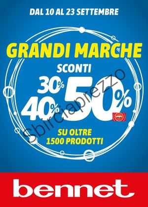 Volantino Bennet Dal 10 Al 23 Settembre 2026