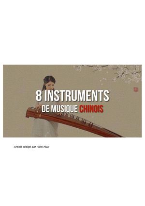 Instruments Musique chinois